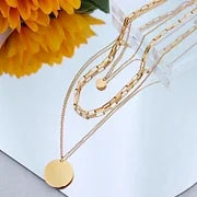 Fashion Geometric 304 Stainless Steel 18K Gold Plated Plating Necklace