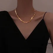 Fashion Geometric 304 Stainless Steel Plating Layered Necklaces