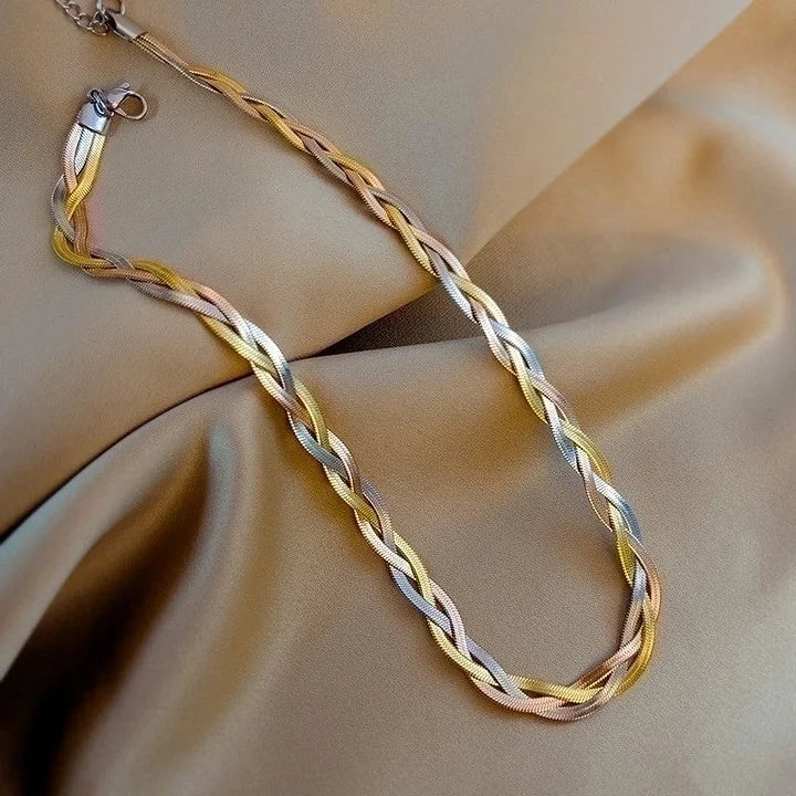 Fashion Geometric 304 Stainless Steel Plating Layered Necklaces