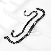 304 Stainless Steel Cuban Link Chain Curb Chain Plating Solid Color Rectangle Bracelets