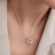 Minimalist Solid Color Stainless Steel Plating Gold Plated Layered Necklaces