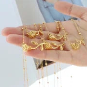 Fashion Geometric 304 Stainless Steel 18K Gold Plated Plating Necklace